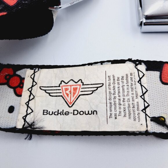 Rare Buckle-Down Seatbelt Sanrio Hello Kitty Bows Women’s Black Adjustable Belt - Picture 4 of 10